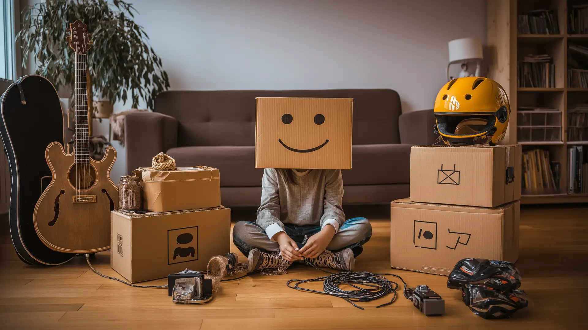 Winter hobby items: skates, instruments, video games… how to reduce clutter