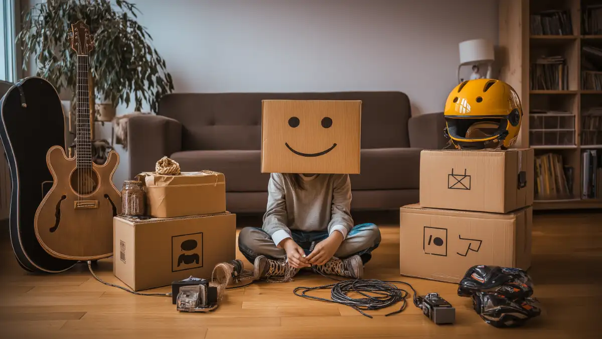 Winter hobby items: skates, instruments, video games… how to reduce clutter
